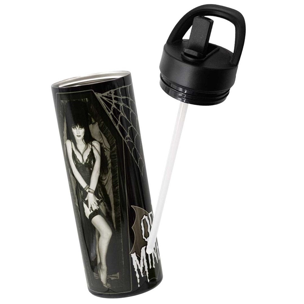 Elvira My Coffin Portable Handle Skinny Tumbler