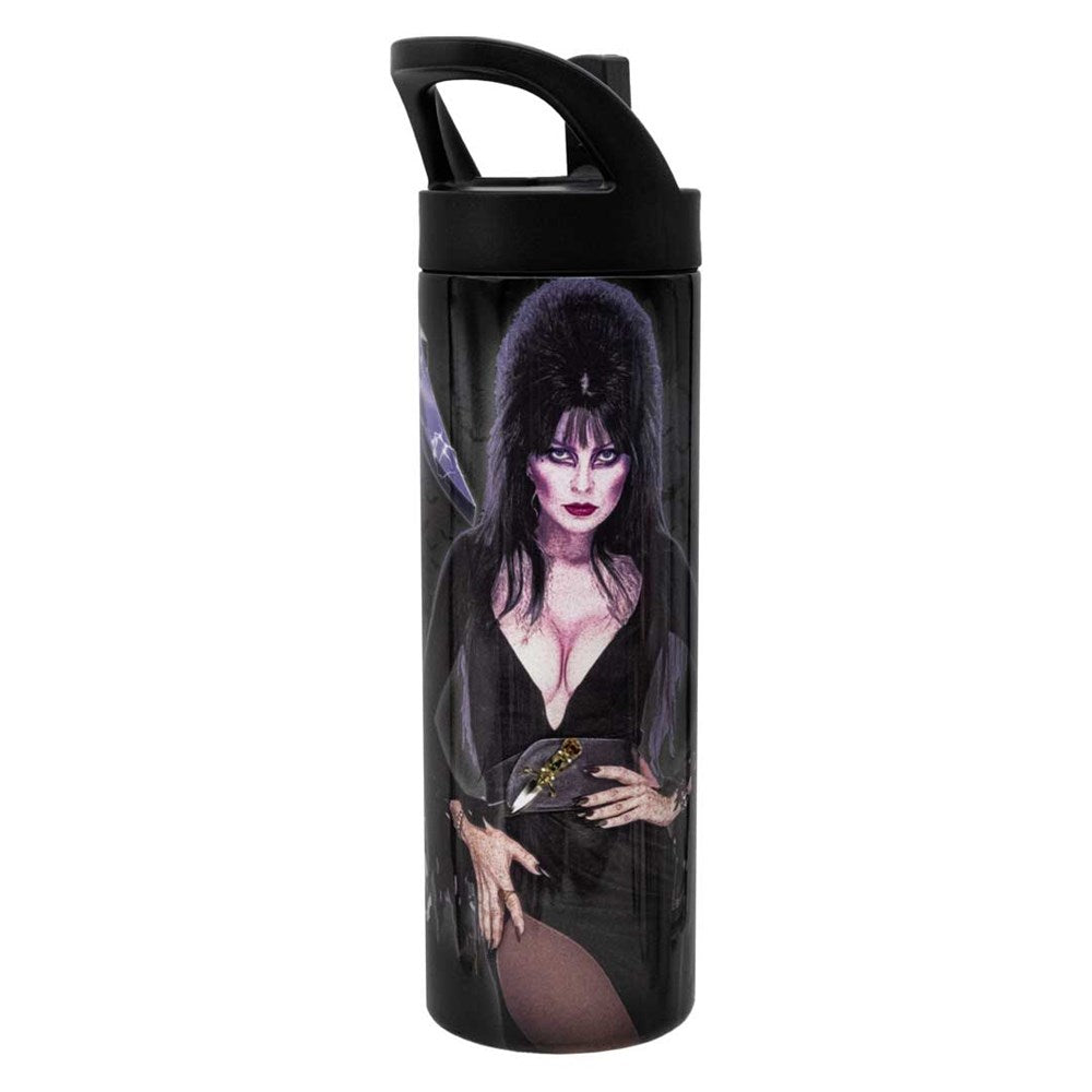 Elvira Ride The Bats Portable Handle Skinny Tumbler