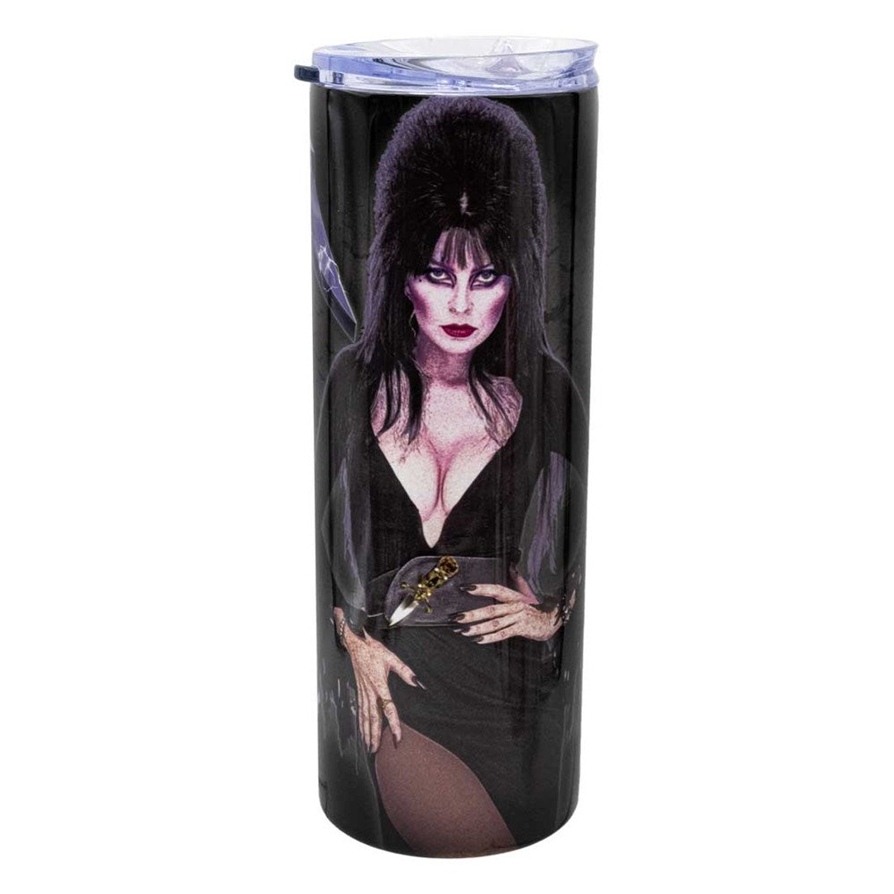 Elvira Ride The Bats Skinny Tumbler