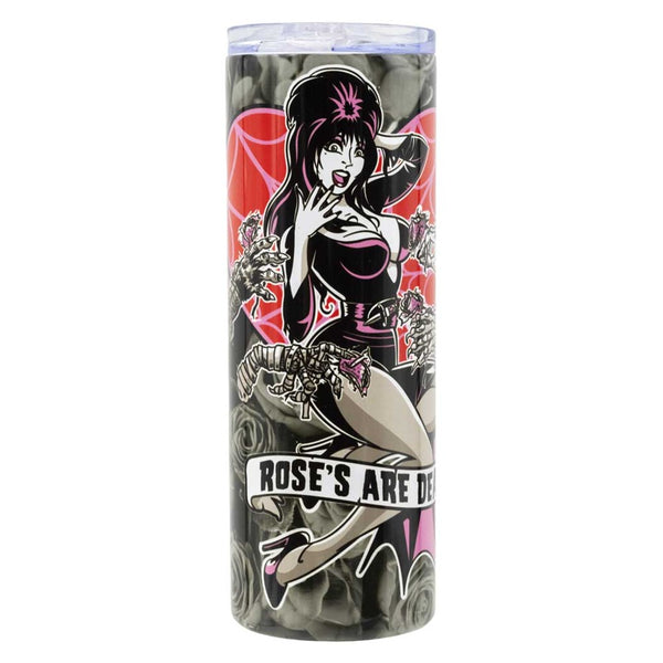 Elvira Roses Are Dead Skinny Tumbler