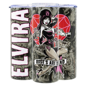 Elvira Roses Are Dead Skinny Tumbler