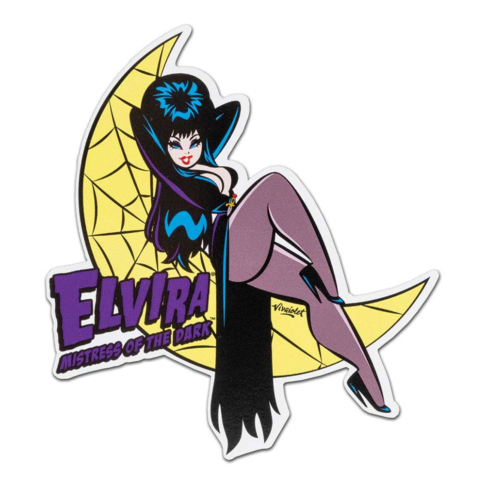 Elvira Viva Crescent Moon Sticker