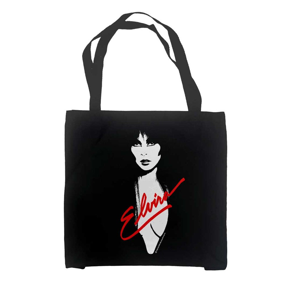 Elvira 1983 Retro Black Canvas Tote Bag