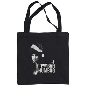 Elvira Bah Humbug Black Canvas Tote Bag