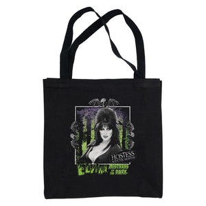 Elvira Beetle Portrait Black Canvas Tote Bag