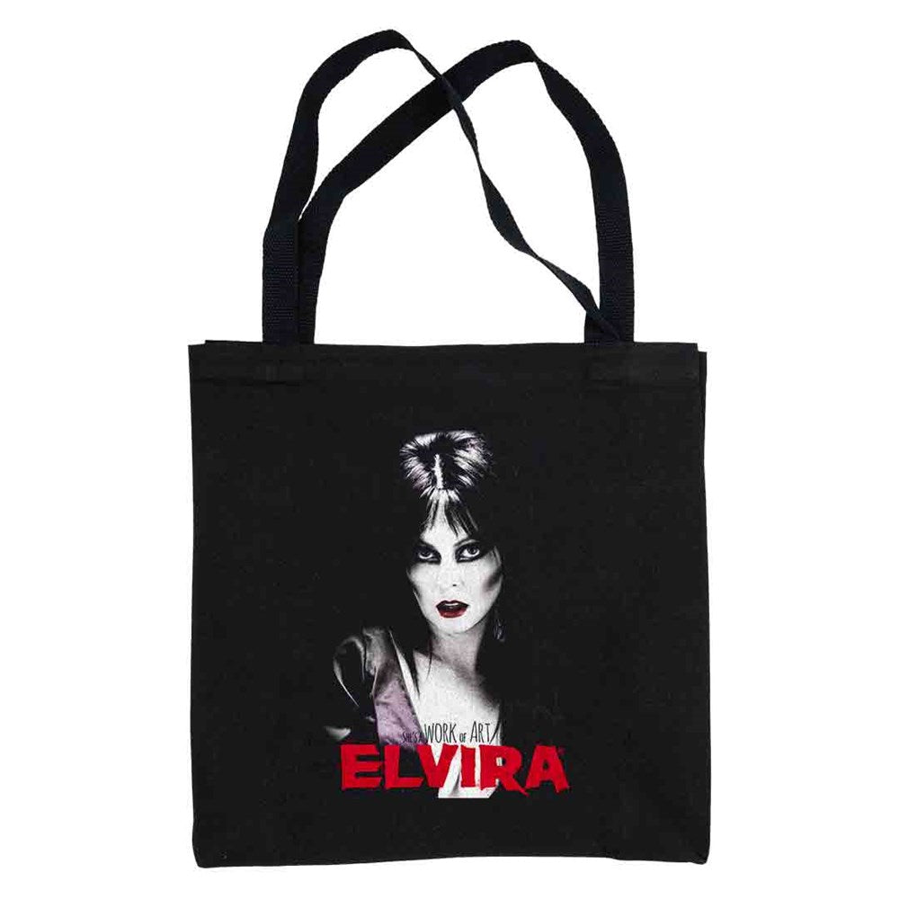 Elvirifier Black Canvas Tote Bag