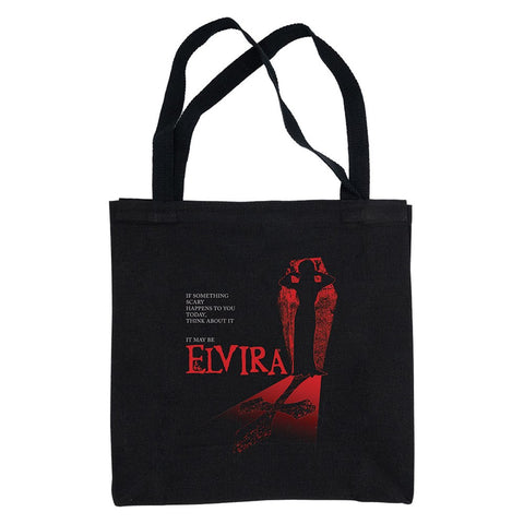 Elvira Omen Black Canvas Tote Bag