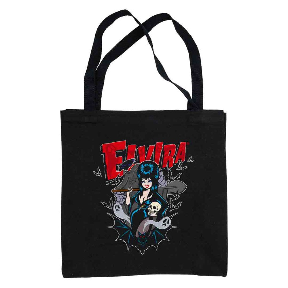 Elvira Viva Haunting Will Go Canvas Tote Bag