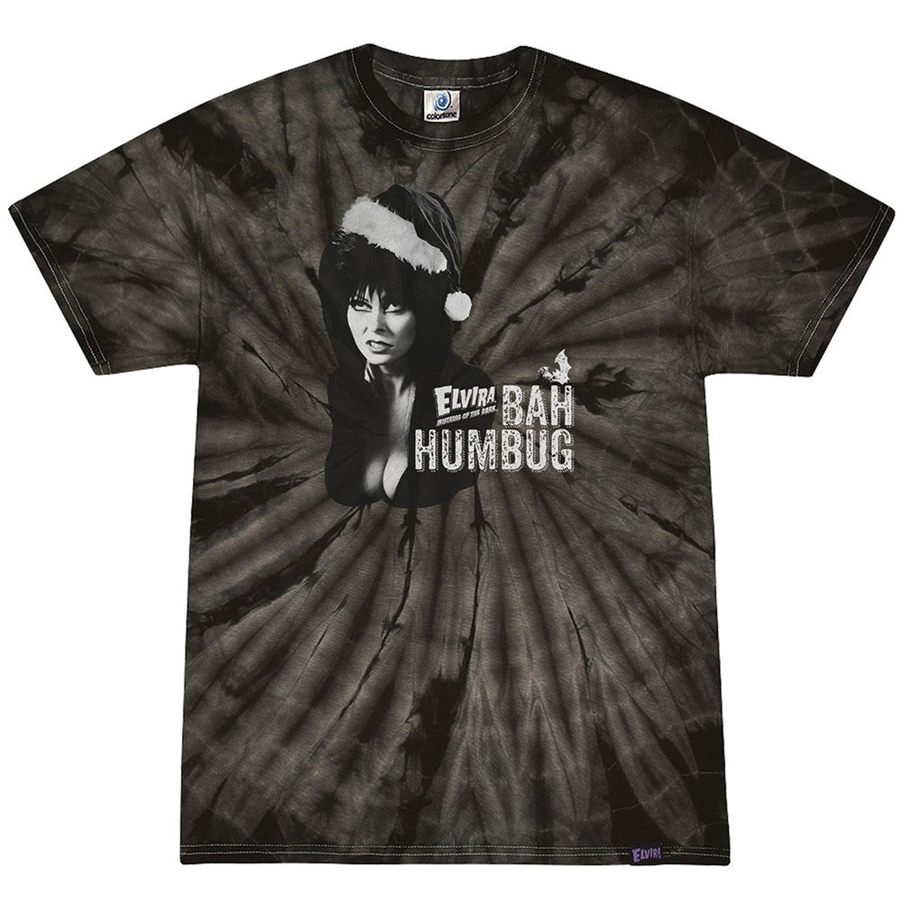 Elvira Bah Humbug Black Tie Dye T-shirt