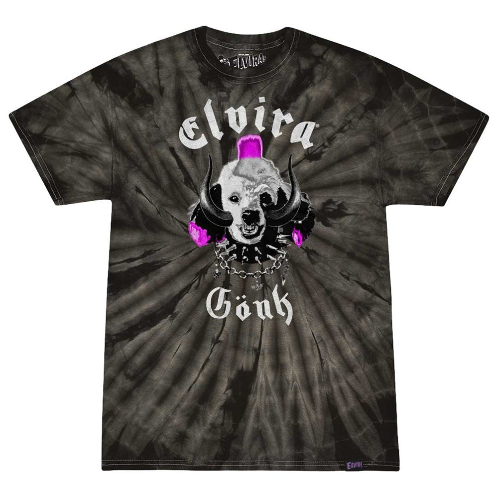 Elvira Snaggletooth Gonk Black Tie Dye T-shirt