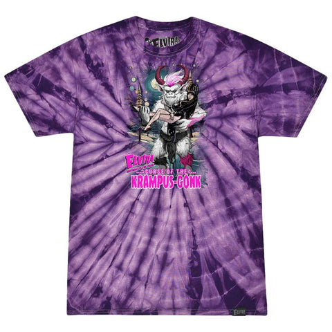 Elvira Krampus Gonk Purple Tie Dye T-shirt