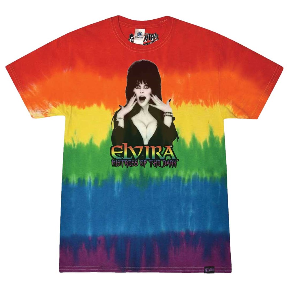 Elvira Is My Hostess Rainbow Tie Dye T-shirt