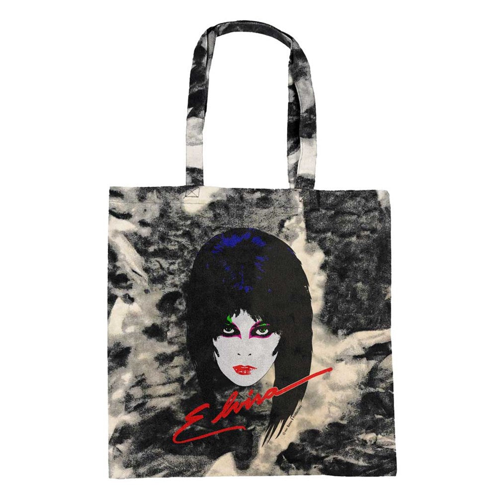 Elvira 80s Tie Dye Square Tote Bag