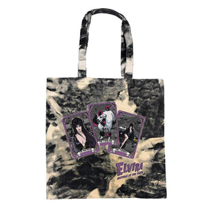 Elvira Tarot Card Spread Tie Dye Tote Bag