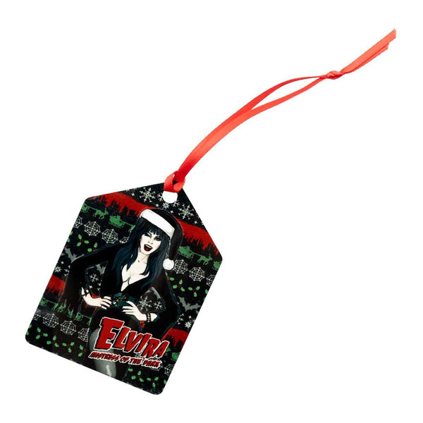 Elvira Wink Xmas Sweater Tag Ornament