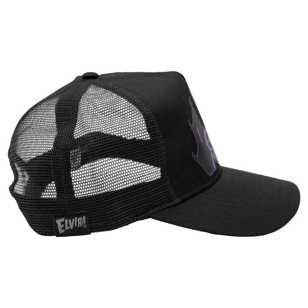 Elvira Princess Of Darkness Black Trucker Hat