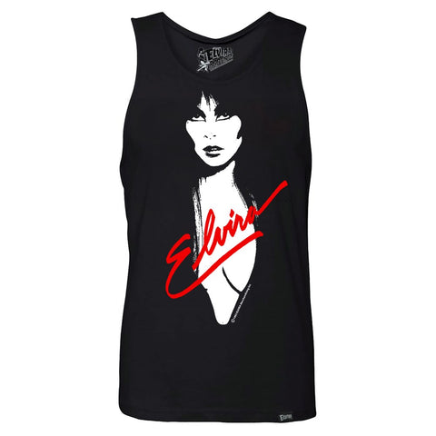 Elvira 1983 Retro Mens Black Tank