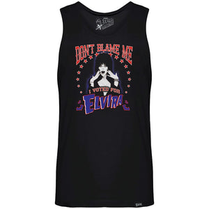 Elvira Dont Blame Me Mens Black Tank