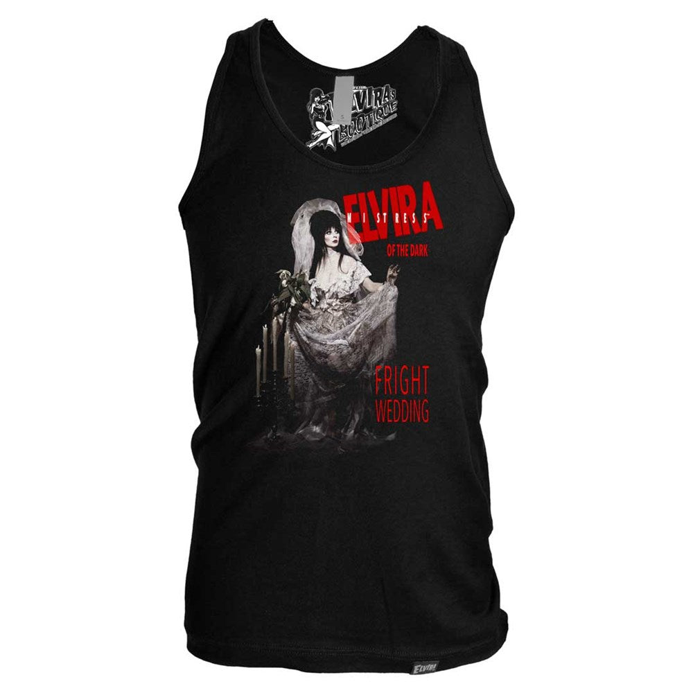 Elvira Fright Wedding Mens Black Tank