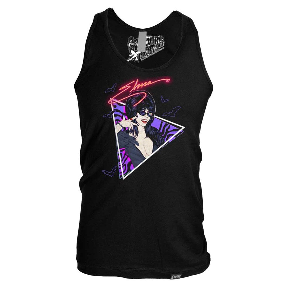 Elvira New Wave Bats Mens Black Tank