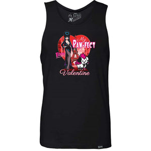 Elvira Pawfect Valentine Mens Black Tank