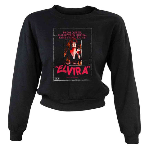 Elvira Prom Queen Pullover Crop Sweater Top