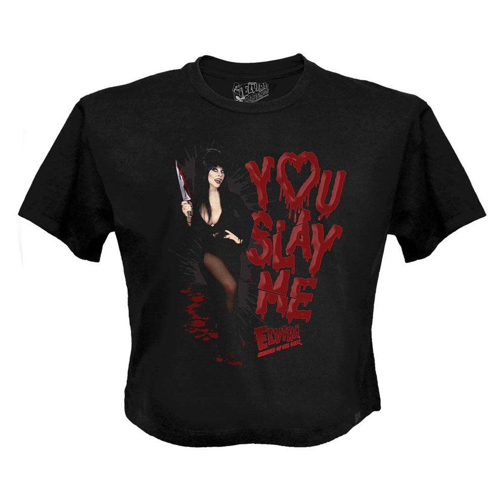 Elvira Slay Me Crop Tee