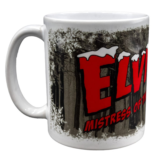 Elvira Santa Suit Art White 11oz Mug