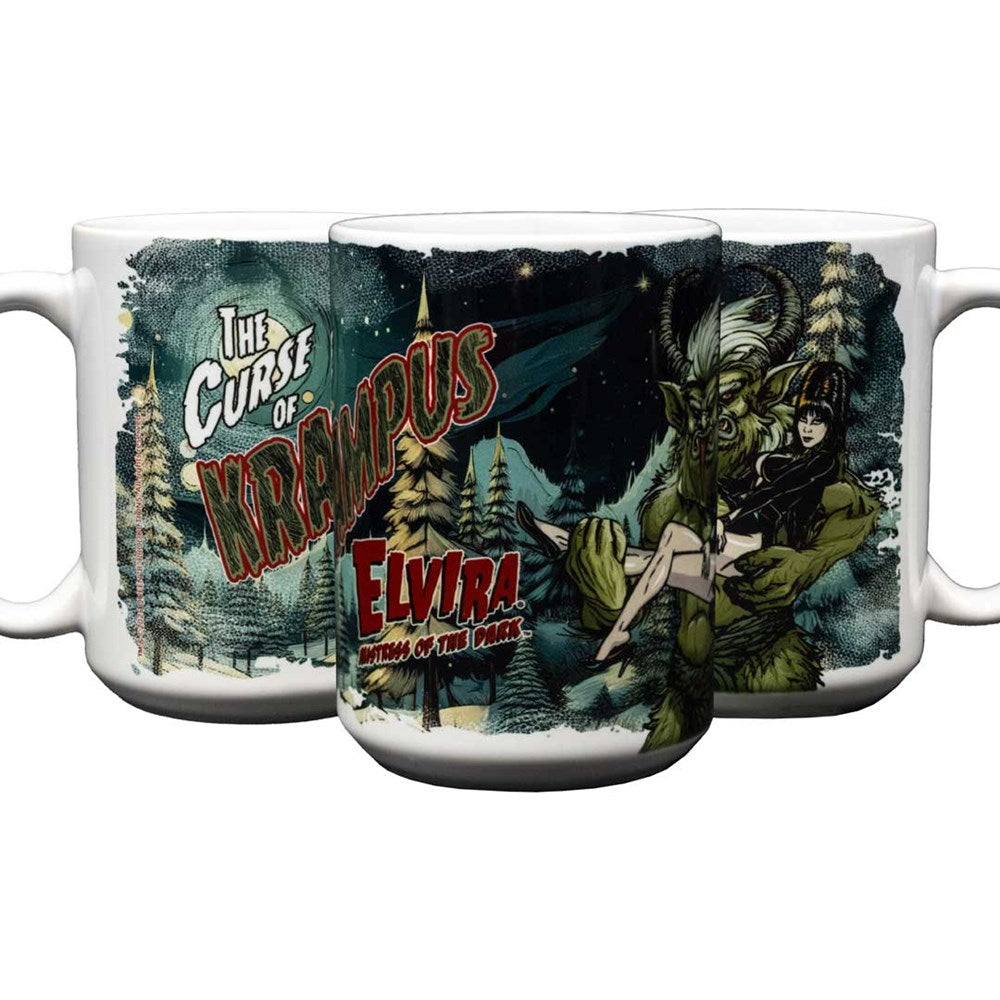 Elvira Curse Of Krampus 15 oz Mug