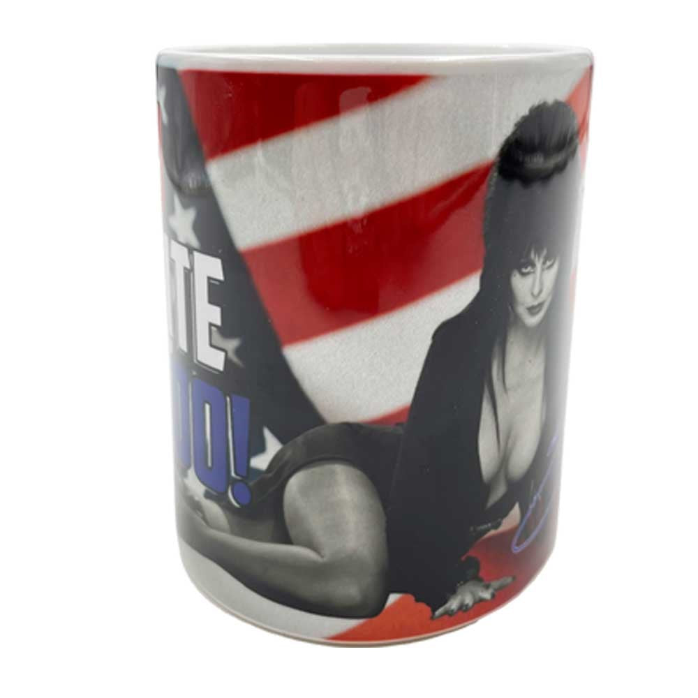 Elvira Red White And BOO Flag Mug