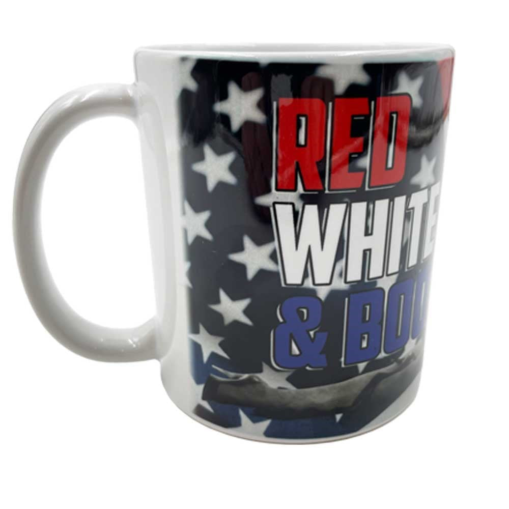 Elvira Red White And BOO Flag Mug