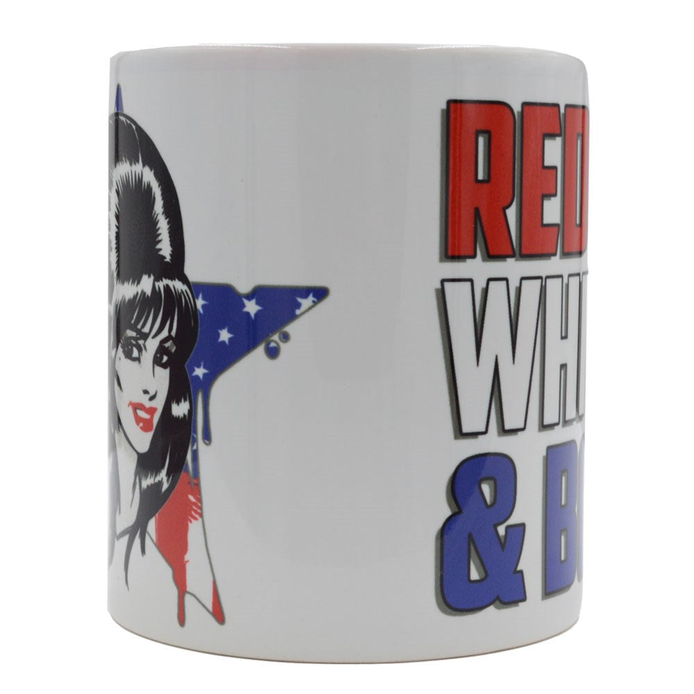 Elvira Red White And BOO Star Mug