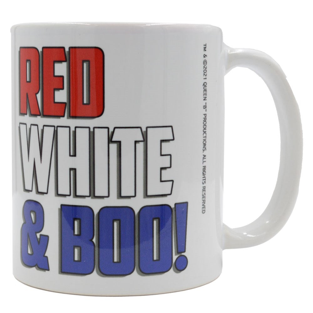 Elvira Red White And BOO Star Mug