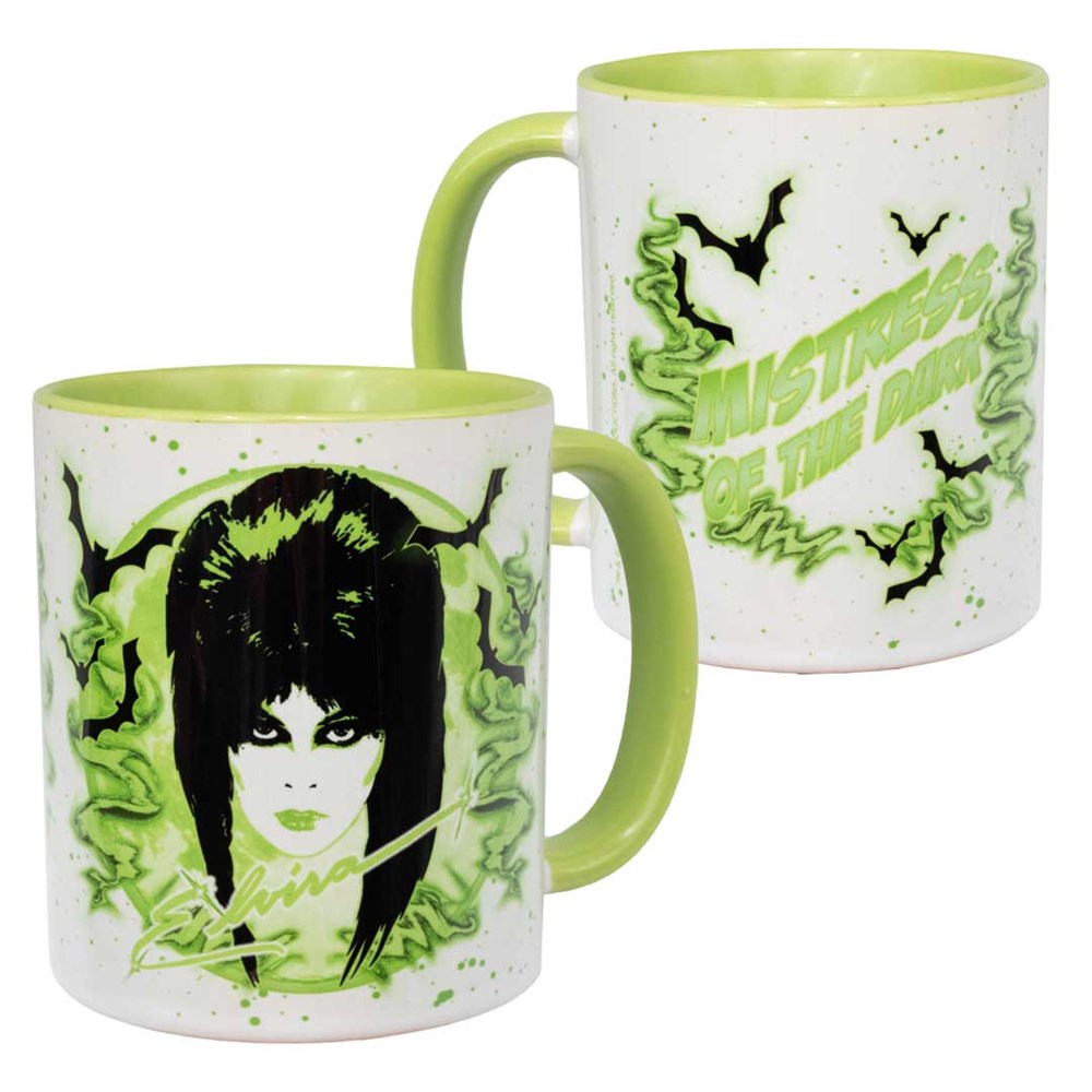 Elvira 80s Moon Green Rim Mug