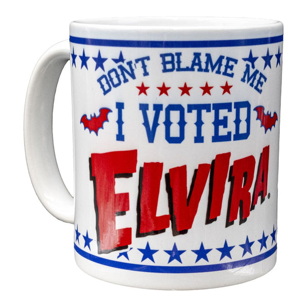 Elvira Dont Blame Me White Mug