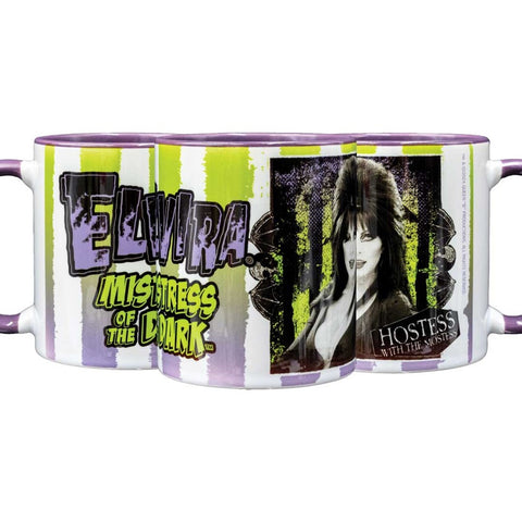 Elvira Beetle Portrait Purple Rim Mug