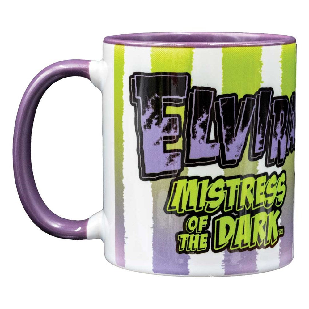 Elvira Beetle Portrait Purple Rim Mug