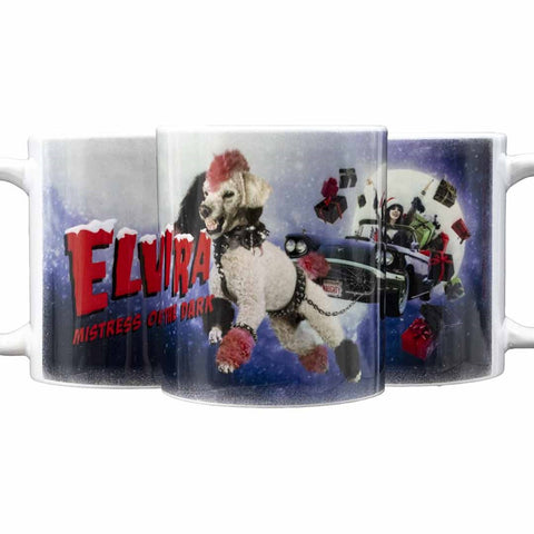 Elvira Gonk Sleigh White Mug