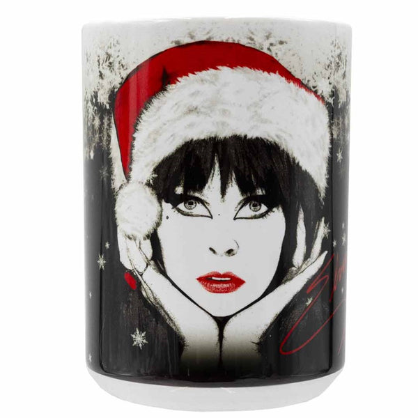 Elvira Santa Face Signature 15oz White Mug