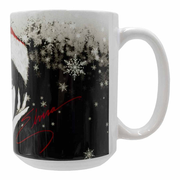 Elvira Santa Face Signature 15oz White Mug