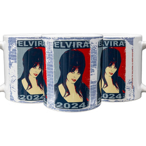 Elvira Vote Poster White Mug