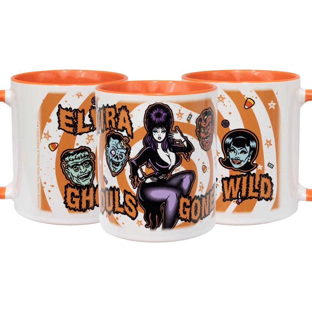 Elvira Ghouls Gone Wild Orange Rim Mug