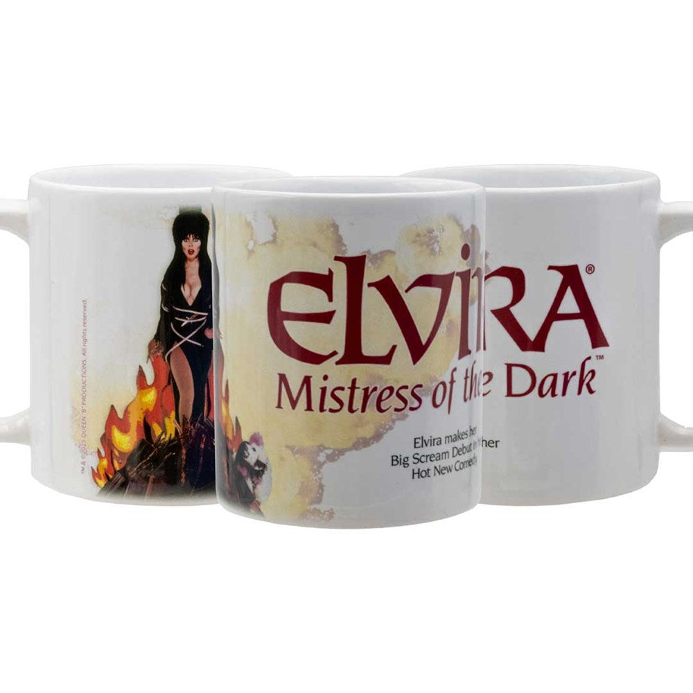 Elvira MOTD VHS Cover White Mug