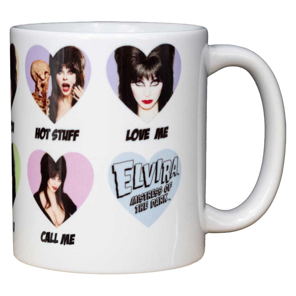 Elvira Sweet Hearts Repeat White Mug