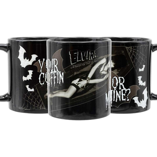 Elvira Your Coffin Or Mine 11oz Black Mug