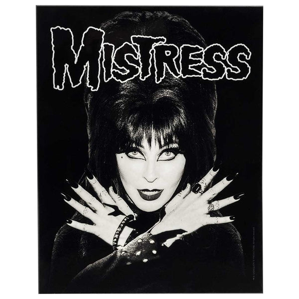 Elvira Mistress Fiend Art Print on Wood Plaque