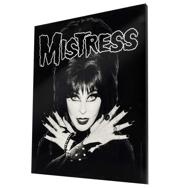 Elvira Mistress Fiend Art Print on Wood Plaque