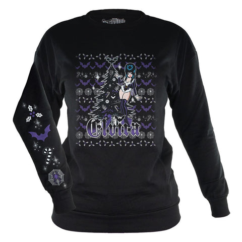 Elvira Viva Goth Tree Pullover Sweater Top