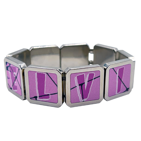 Elvira Pink Web Panel Bracelet