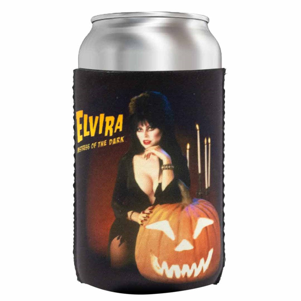 Elvira Pumpkin Face 12oz Can Cooler